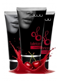 Набор из 3 съедобных лубрикантов JUJU со вкусом вишни - JuJu - купить с доставкой в Воронеже