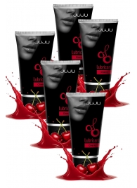 Набор из 5 съедобных лубрикантов JUJU со вкусом вишни - JuJu - купить с доставкой в Воронеже