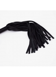 Черный кожаный флоггер - 45 см. - Crazy Handmade - купить с доставкой в Воронеже