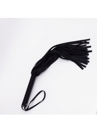 Черный кожаный флоггер - 45 см. - Crazy Handmade - купить с доставкой в Воронеже