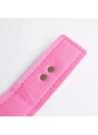 Черно-розовый ошейник с золотистой фурнитурой - Crazy Handmade - купить с доставкой в Воронеже