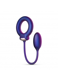 Фиолетовое эрекционное виброкольцо с анальным шариком Eclipse - ONE DC B.V. - в Воронеже купить с доставкой