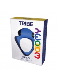 Синее эрекционное кольцо Wooomy Tribeс с вибрацией - Adrien Lastic - в Воронеже купить с доставкой