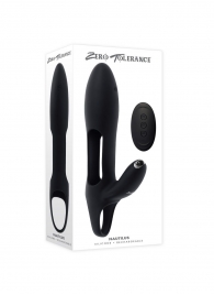Черная насадка на пенис с вибрацией Nautilus - Zero Tolerance - в Воронеже купить с доставкой