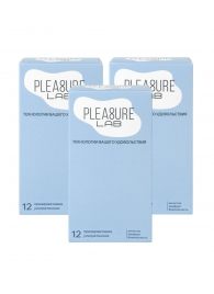 Набор из 3 упаковок ультратонких презервативов Pleasure Lab (по 12 шт.) - Pleasure Lab - купить с доставкой в Воронеже