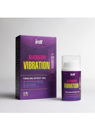 Стимулирующий гель с эффектом вибрации Blackberry Vibration - 15 мл. - INTT - купить с доставкой в Воронеже