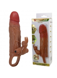 Карамельная вибронасадка с клиторальным стимулятором Osmar - 20,5 см. - Baile - в Воронеже купить с доставкой