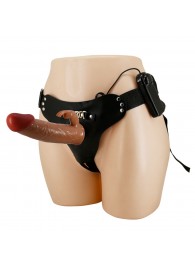 Мужской полый страпон с вибрацией Marion - Baile - купить с доставкой в Воронеже