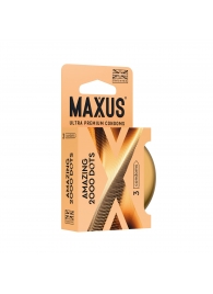 Точечные презервативы MAXUS 2000 Amazing Dots с железным кейсом - 3 шт. - Maxus - купить с доставкой в Воронеже