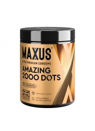 Точечные презервативы MAXUS 2000 Amazing Dots с железным кейсом - 12 шт. - Maxus - купить с доставкой в Воронеже