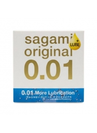 Увлажнённый презерватив Sagami Original 0.01 Extra Lub - 1 шт. - Sagami - купить с доставкой в Воронеже