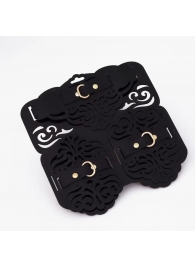 Фигурный набор для БДСМ-игр с узорами и золотистой фурнитурой - Crazy Handmade - купить с доставкой в Воронеже