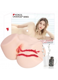 Мастурбатор-полуторс с двойным слоем материала и вибрацией Jenny Onahole Real Vagina - KOKOS - в Воронеже купить с доставкой