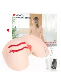 Мастурбатор-полуторс с двойным слоем материала и вибрацией Jenny Onahole Real Hips - KOKOS - в Воронеже купить с доставкой