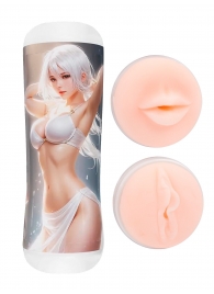 Двусторонний мастурбатор в колбе аниме - вагина и ротик - Tokyo Style - в Воронеже купить с доставкой