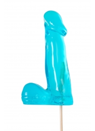 Голубой леденец в форме члена со вкусом блю кюрасао - 173 гр. - Sosuчki - купить с доставкой в Воронеже