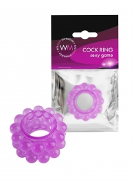 Лиловое эрекционное кольцо с 2 рядами стимулирующих шариков - Erowoman-Eroman - в Воронеже купить с доставкой