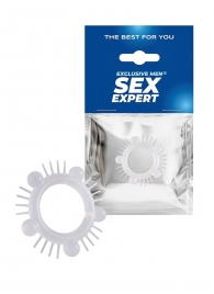 Эластичное эрекционное кольцо с шишечками и шипами - Sex Expert - в Воронеже купить с доставкой