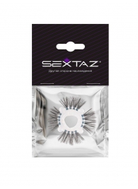 Эластичное эрекционное кольцо с черными «ресничками» - Sextaz - в Воронеже купить с доставкой