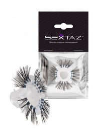 Эластичное эрекционное кольцо с черными «ресничками» - Sextaz - в Воронеже купить с доставкой