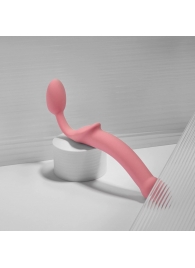 Розовый безремневой страпон Strap-on-me Semi-Realistic Bendable Strap-On size L - Strap-on-me - купить с доставкой в Воронеже