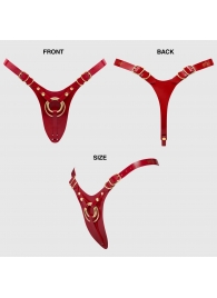 Красный пояс для фиксации насадок Strap-On-Me Leatherette Harness Fabulous - Strap-on-me - купить с доставкой в Воронеже