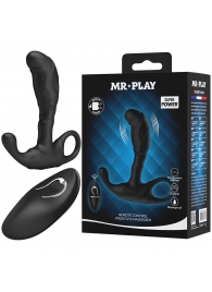 Черный изогнутый массажёр простаты с вибрацией и пультом ДУ - Baile - в Воронеже купить с доставкой