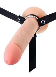 Мужской полый страпон на регулируемых ремешках - 22 см. - Sex Expert - купить с доставкой в Воронеже