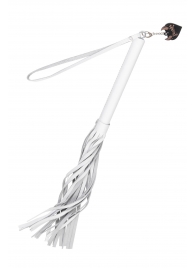 Белая кожаная плеть - 50 см. - Pecado - купить с доставкой в Воронеже