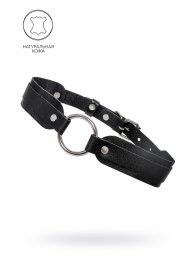 Черный кожаный чокер-ошейник со скруглёнными углами - Pecado - купить с доставкой в Воронеже