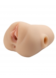 Телесный мастурбатор с вибрацией Double Pounder Vibrating Squeeze Stroker - Pipedream - в Воронеже купить с доставкой