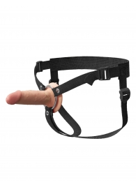 Телесный пустотелый фаллопротез 5’’ Hollow Silicone Strap-On - 14 см. - Pipedream - купить с доставкой в Воронеже