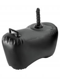 Черное надувное кресло с платформой для фиксации дилдо Body Dock Inflatable Love Seat - Pipedream - купить с доставкой в Воронеже