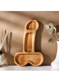 Деревянное блюдо для подачи в форме члена (25 х 16,5 х 1,7 см) - Сима-Ленд - купить с доставкой в Воронеже