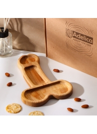 Деревянное блюдо для подачи в форме члена (25 х 16,5 х 1,7 см) - Сима-Ленд - купить с доставкой в Воронеже