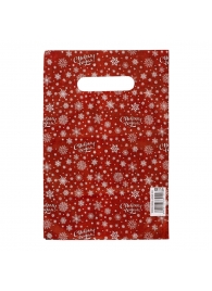 Красный подарочный новогодний пакет с вырубной ручкой (20х30 см) - Сима-Ленд - купить с доставкой в Воронеже