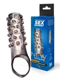 Дымчатая насадка на пенис с выпуклостями - 11 см. - Sex Expert - в Воронеже купить с доставкой