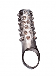 Дымчатая насадка на пенис с выпуклостями - 11 см. - Sex Expert - в Воронеже купить с доставкой