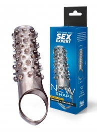 Дымчатая насадка на пенис с шипами и выпуклостями - 12 см. - Sex Expert - в Воронеже купить с доставкой