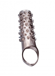 Дымчатая насадка на пенис с шипами и выпуклостями - 12 см. - Sex Expert - в Воронеже купить с доставкой