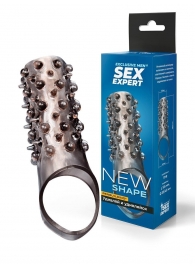 Дымчатая насадка на пенис с шипами и выпуклостями - 12,5 см. - Sex Expert - в Воронеже купить с доставкой