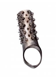 Дымчатая насадка на пенис с шипами и выпуклостями - 12,5 см. - Sex Expert - в Воронеже купить с доставкой