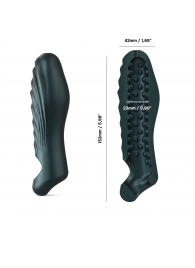 Серая силиконовая насадка на пенис с подхватом Manwan Ryzer - Manwan - в Воронеже купить с доставкой