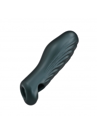 Серая силиконовая насадка на пенис с подхватом Manwan Ryzer - Manwan - в Воронеже купить с доставкой