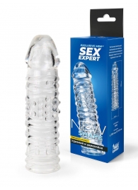 Прозрачная закрытая насадка на пенис - 17 см. - Sex Expert - в Воронеже купить с доставкой