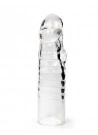 Прозрачная закрытая насадка на член - 15 см. - Sex Expert - в Воронеже купить с доставкой