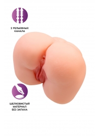 Реалистичный мастурбатор-попка с 2 любовными входами - No Name - в Воронеже купить с доставкой