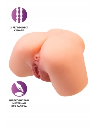 Телесный реалистичный мастурбатор-полуторс с 2 любовными входами - No Name - в Воронеже купить с доставкой