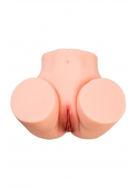 Телесный мастурбатор в форме попки с 2 любовными входами - No Name - в Воронеже купить с доставкой