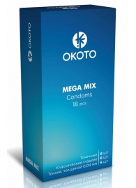 Презервативы OKOTO Mega Mix - 18 шт. - Sitabella - купить с доставкой в Воронеже